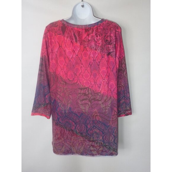 Soft Surroundings Women M Boho  Long‎ Sleeve Tunic Top Whimsical Fairy Lagenlook - Picture 5 of 7